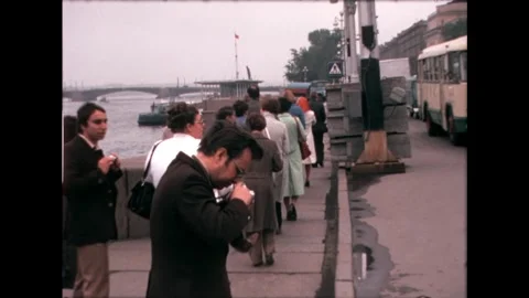 People Walking by River Stock Footage 278399420