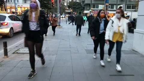 People walking on the road Video stock 144558164