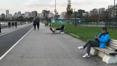 People walking on the road Video stock 144560800