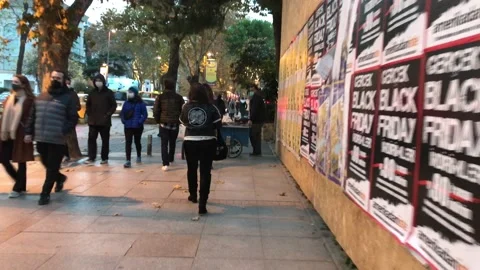 People walking on the road Stock Footage 144561589