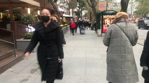 People walking on the road Stock Footage 145478951