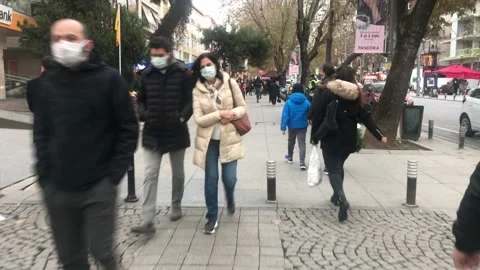 People walking on the road Stock Footage 145479009
