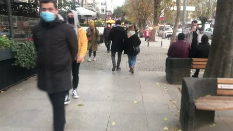 People walking on the road Stock Footage 145479225