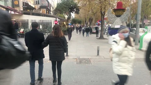 People walking on the road Stock Footage 145479847