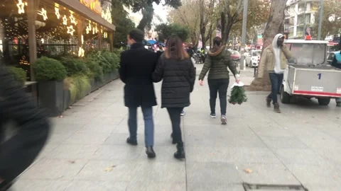 People walking on the road Stock Footage 145481032