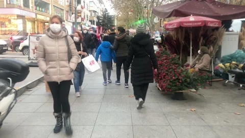 People walking on the road Stock Footage 145481119