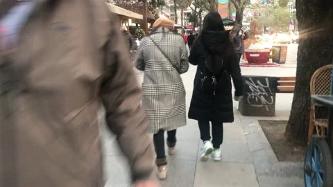 People walking on the road Stock Footage 145481218