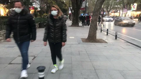 People walking on the road Stock Footage 145481730