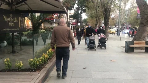 People walking on the road Stock Footage 145481812