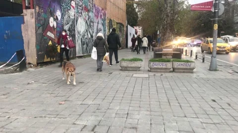 People walking on the road Stock Footage 145482009