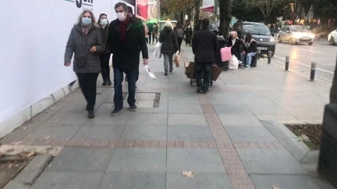 People walking on the road Stock Footage 145482238