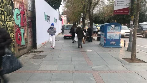 People walking on the road Stock Footage 145482452