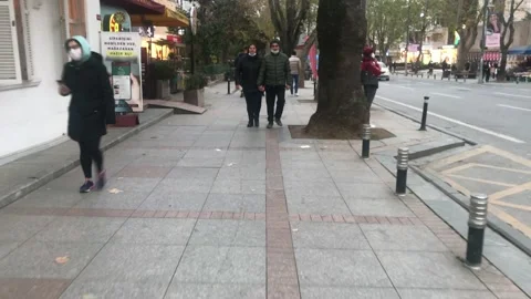 People walking on the road Stock Footage 145482512