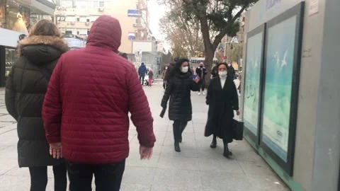People walking on the road Stock Footage 145483384