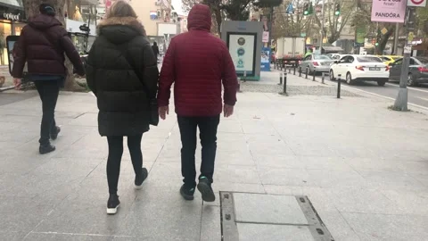 People walking on the road Stock Footage 145483729