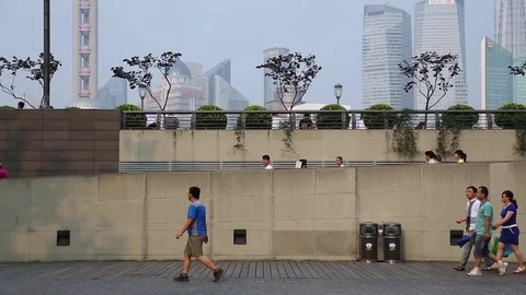 People walking, Shanghai Stock Footage 71132729