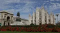 People Walking Shopping Area Vittorio Emanuele II Gallery Milan Duomo Square Day HD Footage