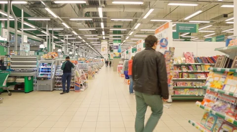People walking in shopping centre Stock Footage 65017463