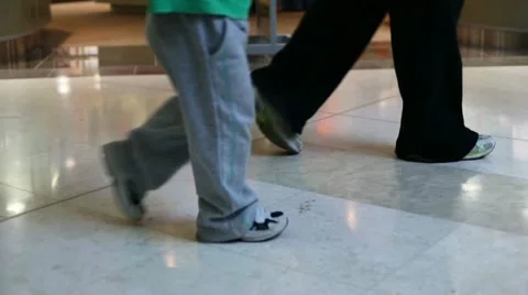 People walking in shopping mall, loopable clip Stock Footage 11077870