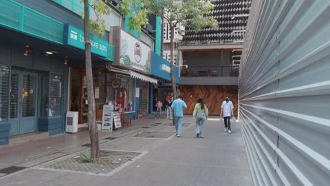 People Walking in Siam Square During COVID-19 in Bangkok Stock Footage 148324641