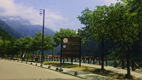 People walking on the side. Stock Footage 284633108