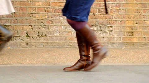 People walking on sidewalk 2 Video stock 36610953