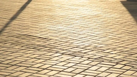 People Walking On Sidewalk shadows Video stock 69157403