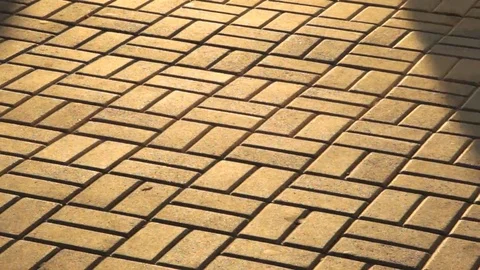 People Walking On Sidewalk shadows Stock Footage 69157418