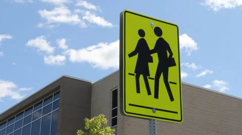 People Walking Sign Stock Footage 45614908