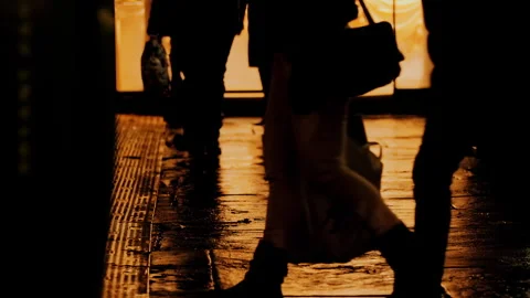 People Walking In Slo Mo Stock Footage 255144576