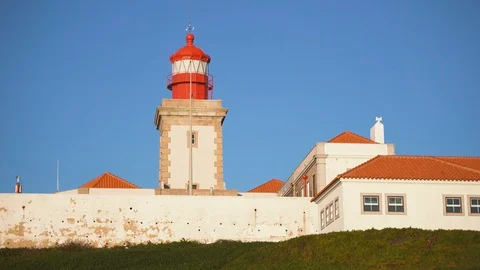 People walking in slow motion at Cape Roca, Portugal. Stock Footage 110760162