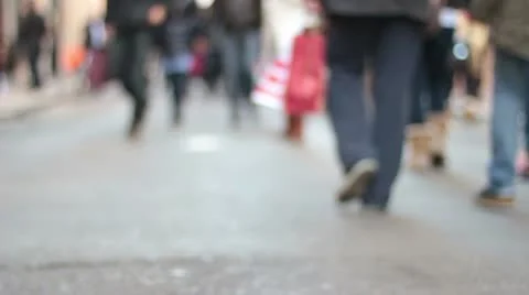 People walking slow motion Stock Footage
