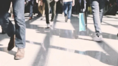 People walking in slow motion Stock Footage 82696884