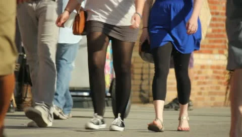 People Walking in Spring or Summer Stock Footage 11360150