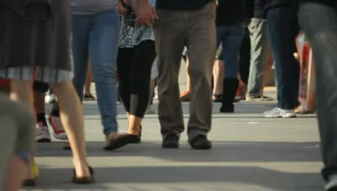 People Walking in Spring or Summer Stock Footage 11360220