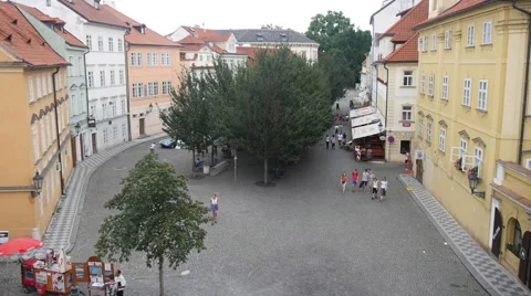 People Walking on the Square Stock Footage 40767927