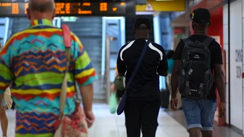 People Walking In The Station Video stock 250561270