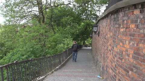People walking on steps Stock Footage 7774813