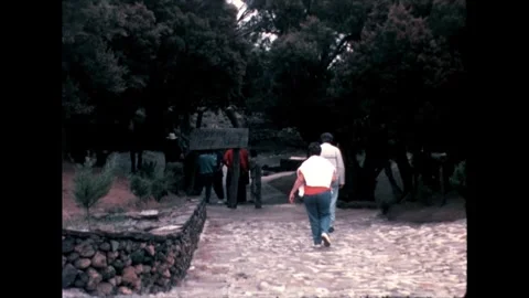 People Walking on Stone Path Stock Footage 278217502