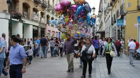 People walking in the street Stock Footage 12334871