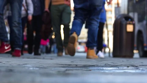 People walking on the street Stock Footage 72982820