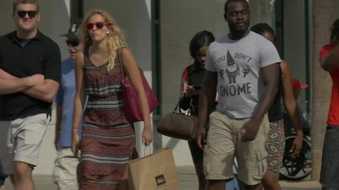 People walking in the street Stock Footage 73765002