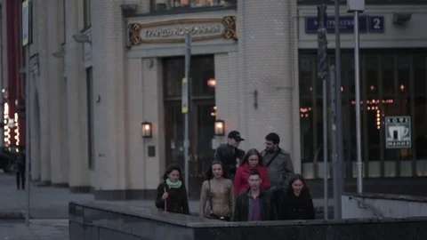  People walking on the street Stock Footage 80190175