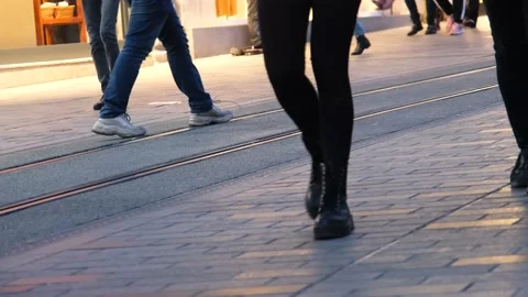 People walking on the street Stock Footage 170832404
