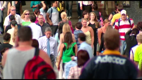 People Walking in Street Melbourne, Australia (2008) Stock Footage 156075997