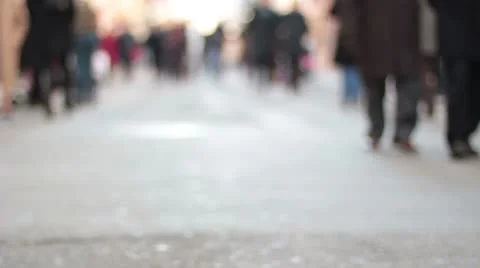 People walking in the street - Timelapse Stock Footage
