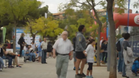 People Walking The Streets Stock Footage 55256074