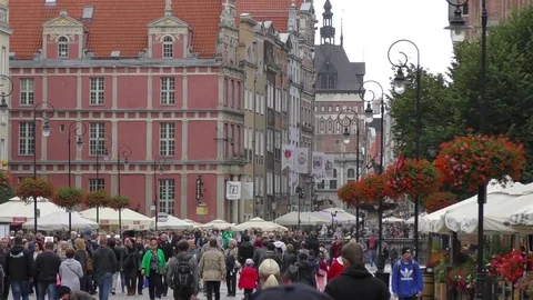 People walking on streets Stock Footage 80207321