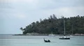People walking, swimming, snorkeling, Kata Beach in Phuket Island, Thailand HD Footage