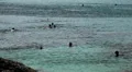 People walking, swimming, snorkeling, Kata Beach in Phuket Island, Thailand HD Footage